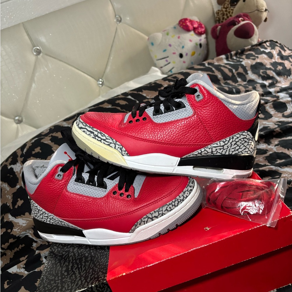 Jordan Air 3 Retro SE Fire Red/ Cement Gray w/ original box